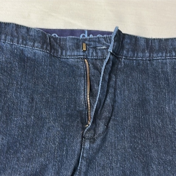 Denim & Company Wide Leg Jeans Relaxed Casual Trousers, Dark Rinse, Size 6 - Picture 5 of 7